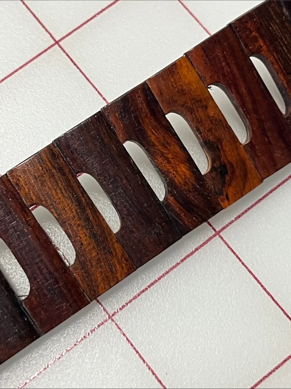 UNIQUE Men's/Women's Brown Wooden Belt with Inlaid Geometric Buckle 40.5